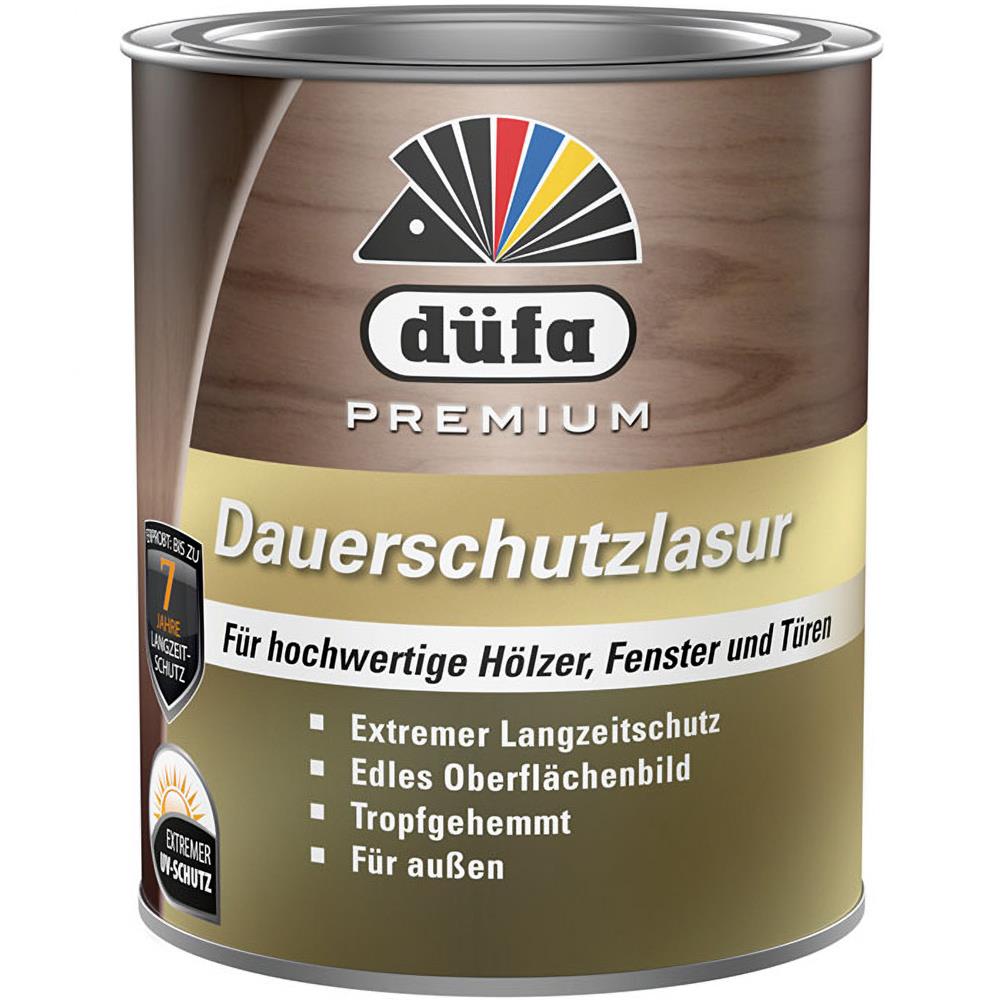 Düfa Premium Dauerschutzlasur TEAK 750 ml Lasur Holz Schutzlasur