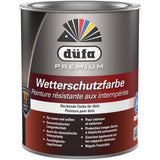Düfa Premium Wetterschutzfarbe SILBERGRAU 2,5 l Holzfarbe Dauerschutzfarbe Holzlack
