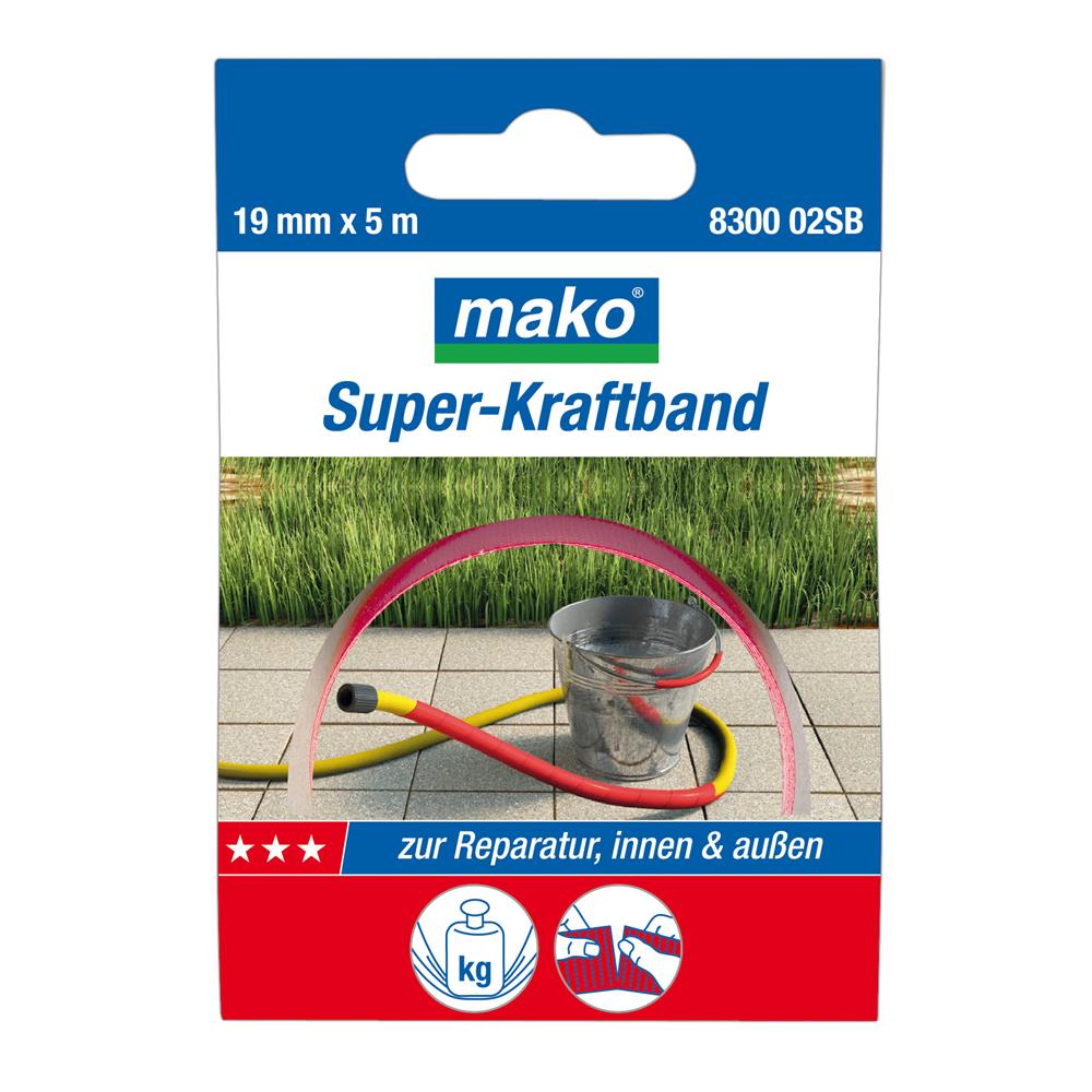 Mako Super-Kraftband (3 Stern), 38 mm x 5 m, schwarz