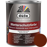 Düfa Premium Wetterschutzfarbe BRAUN 2,5 l Holzfarbe Dauerschutzfarbe Holzlack