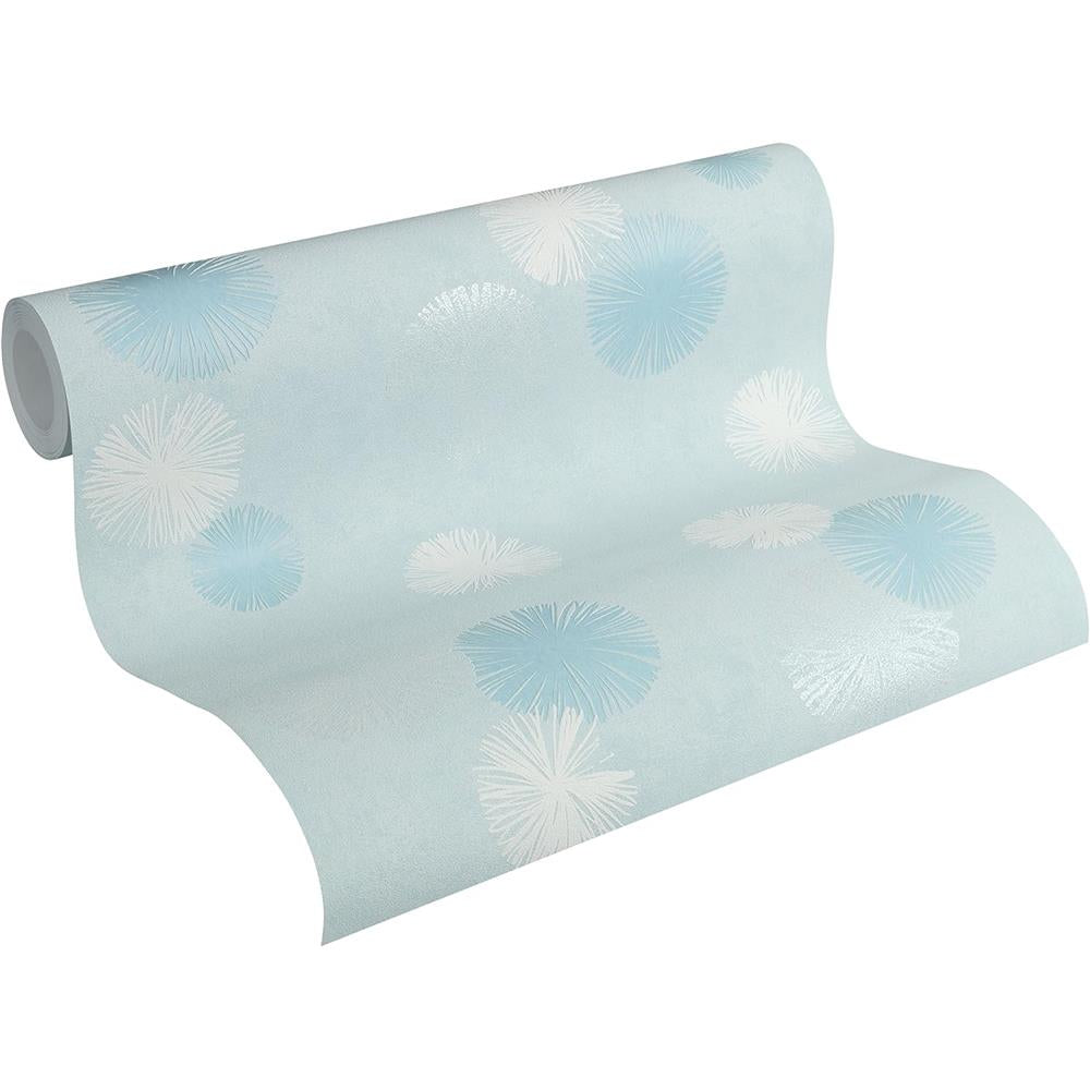 A.S. Création Vliestapete Life 4 floral Blau Metallic und Weiß Tapete Mustertapete