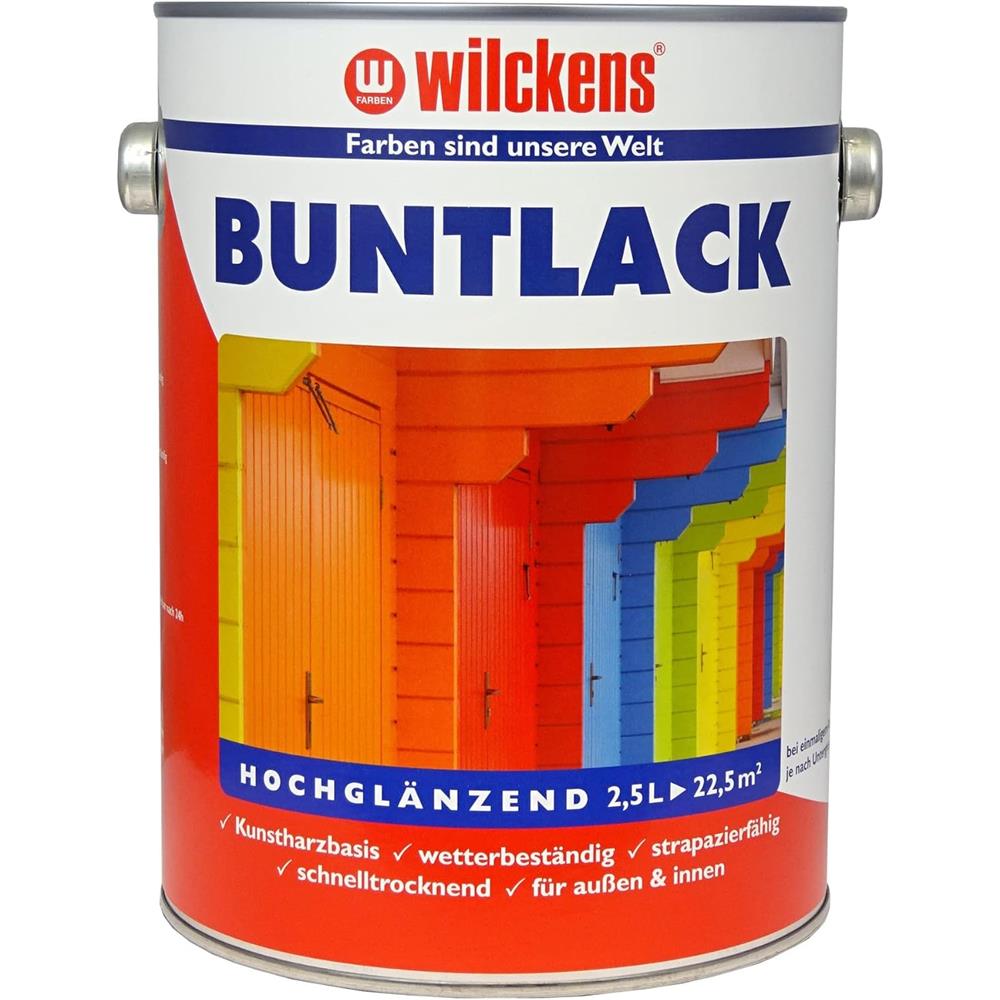 Wilckens Buntlack hochglänzend, Enzianblau (RAL 5010), 2,5 L