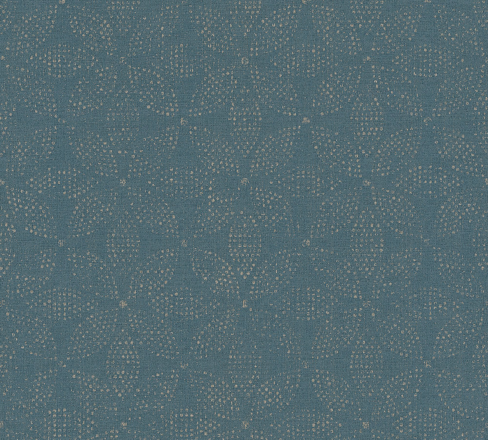 A.S. Création Vliestapete Mustertapete Ethnic Origin Blau Metallic