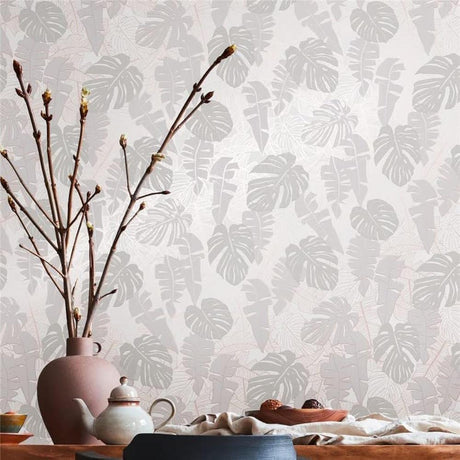 Livingwalls Palmentapete Grau Bronze Dschungeltapete Vliestapete