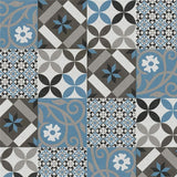 A.S. Création New Life Mosaik-Fliesentapete Blau Anthrazit Vliestapete