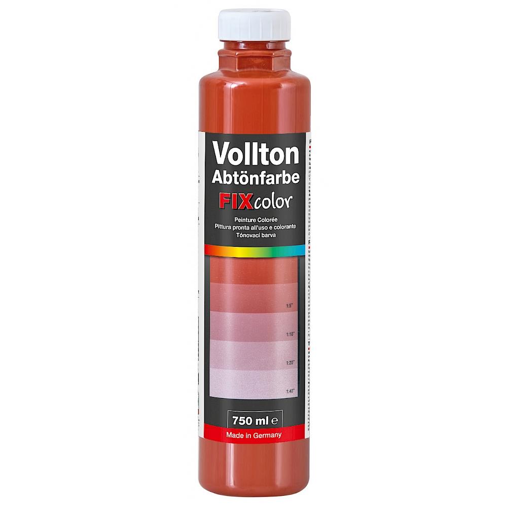 FIXcolor Vollton- und Abtönfarbe, Ziegelrot, 750 ml
