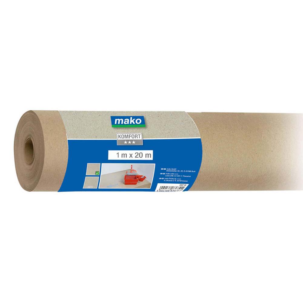mako Maler-Abdeckpapier, glatt, 1 x 20 m, extra saugstark, 100% Altpapier