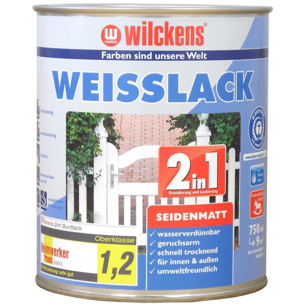 Wilckens 2in1 Weisslack seidenmatt, 750 ml