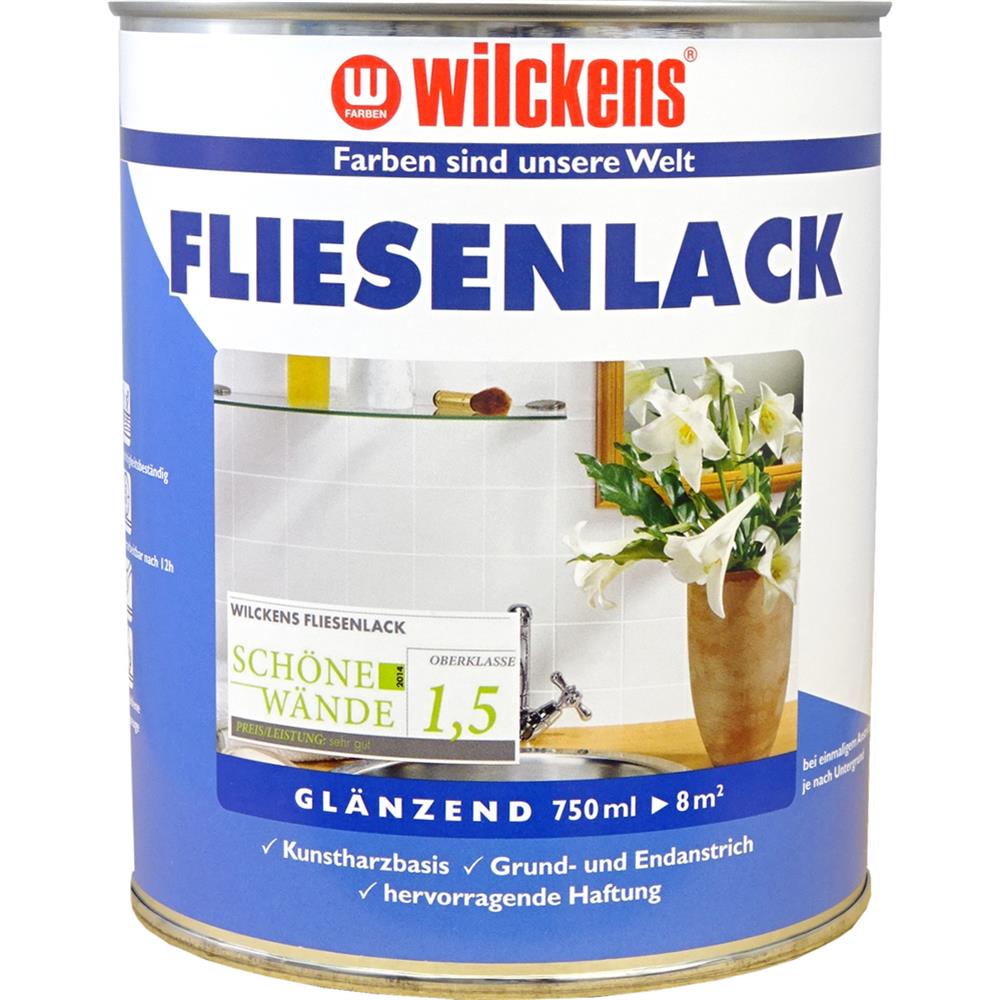 Wilckens Fliesenlack, Weiß glänzend, 750 ml