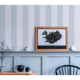 A.S. Création Streifentapete Hellblau Hellgrau Mustertapete Tapete mit breiten Streifen