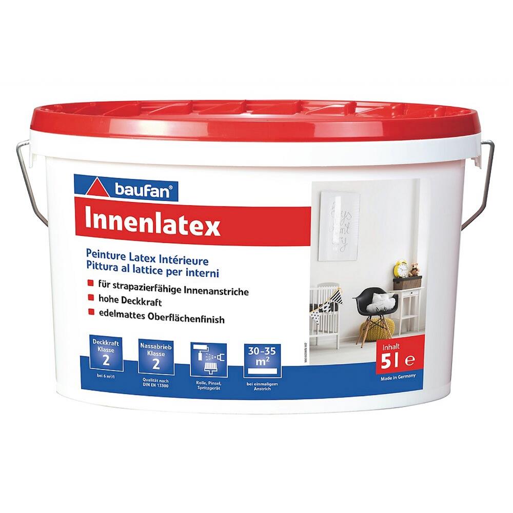 baufan Innenlatex 5 L matt weiß Innenanstrich Latexfarbe