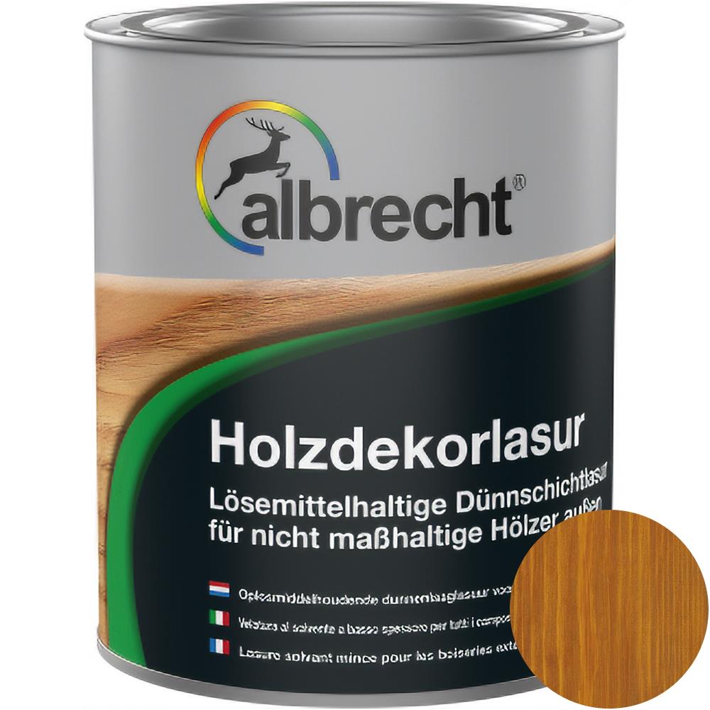 Albrecht Holzdekorlasur Teak 750 ml Holzlasur Lasur