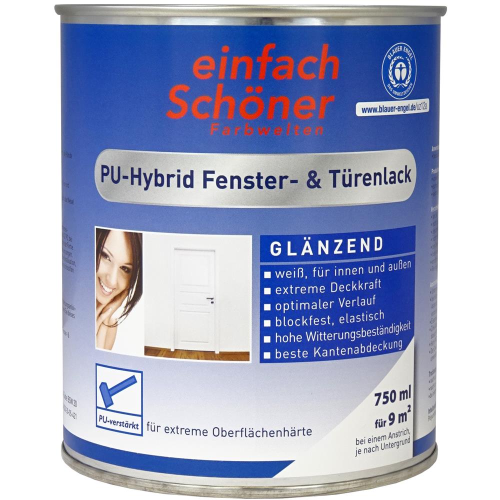 Wilckens eS PU-Hybrid Fenster- und Türenlack glänzend, Weiß, 750 ml