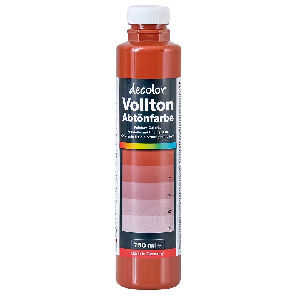 decolor Vollton- und Abtönfarbe, Ziegelrot 902 S, 750 ml, seidenmatt