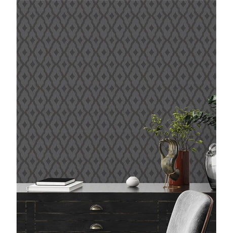 Architects Paper Textiltapete mit grafischen Ornamenten Grau