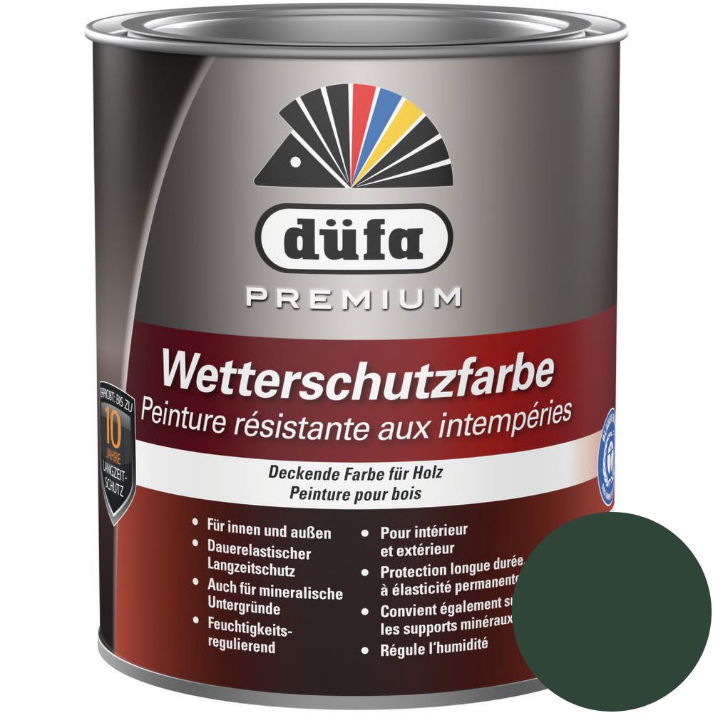 Düfa Premium Wetterschutzfarbe MOOSGRÜN 750 ml Holzfarbe Dauerschutzfarbe Holzlack