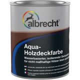 Albrecht Aqua-Holzdeckfarbe Weiß 750 ml Holzlack Lack Holzfarbe