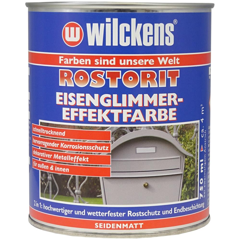 Wilckens Rostorit Eisenglimmereffekt, seidenmatt, Silber, 750 ml