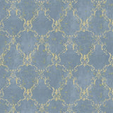 A.S. Création Tapete Luxury Damask Mustertapete edles Blau mit goldenen Ornamenten
