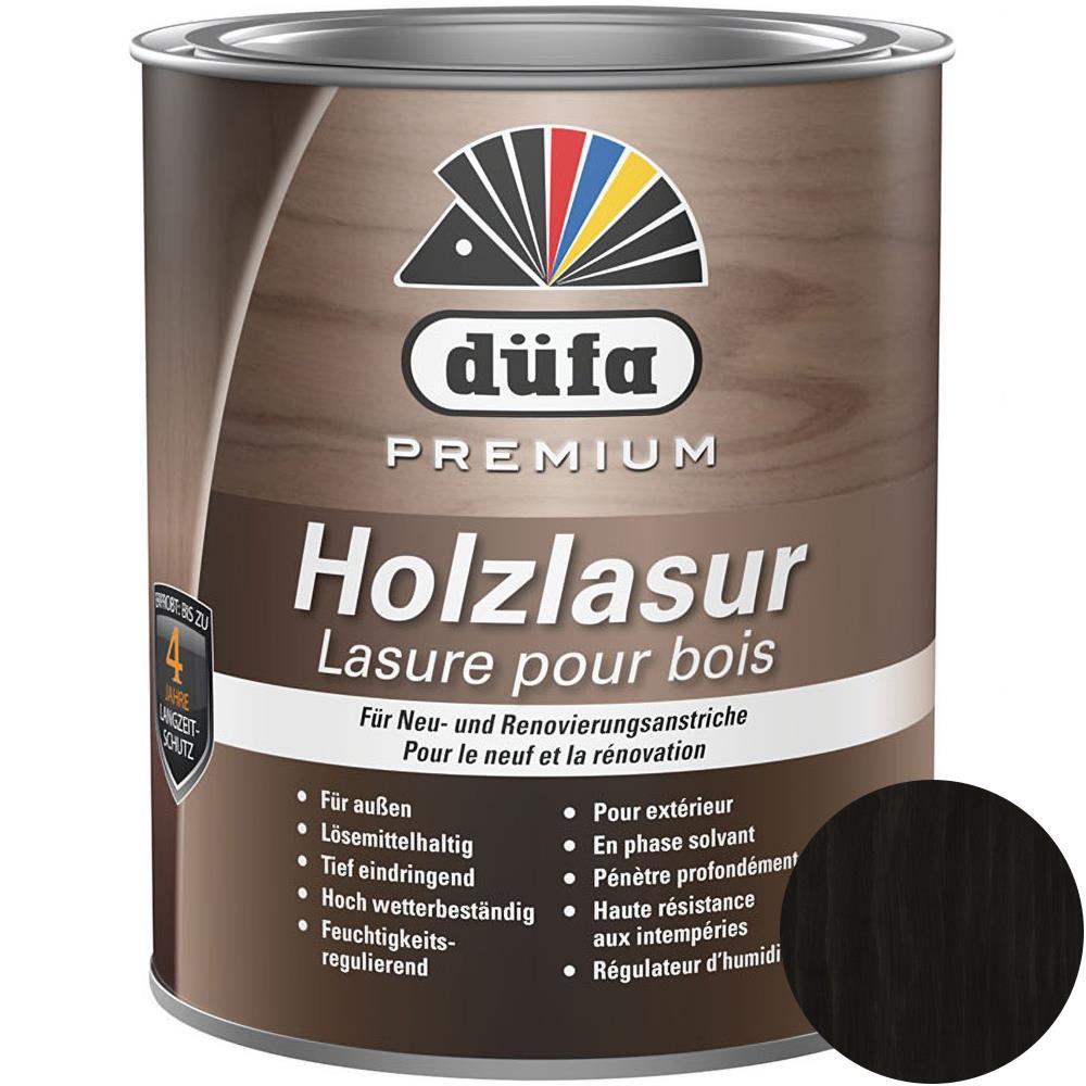 düfa Premium Holzlasur EBENHOLZ 2,5 L Holzbeschichtung Schutzanstrich Holzschutzlasur