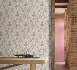 Livingwalls Vliestapete Paradise Garden in Dschungel Optik in Braun Beige Rot