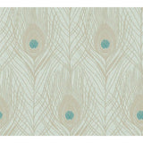Architects Paper Vliestapete Absolutely Chic Tapete mit Pfauenfeder Metallic Blau Grün