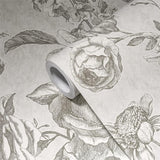 A.S. Création Vliestapete Mustertapete Blumentapete My Home My Spa Grau
