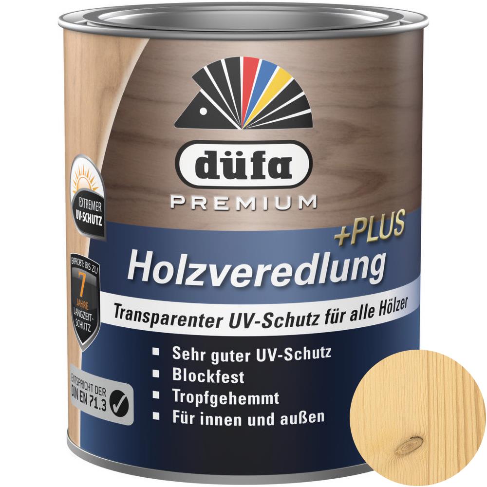 Düfa Premium Holzveredlung Plus UV Schutz Natur 750 ml Holzlasur Schutzlasur