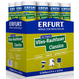 ERFURT Vlies-Rauhfasertapete CLASSICO Vliestapete 15 x 0,53 m - 12 Rollen