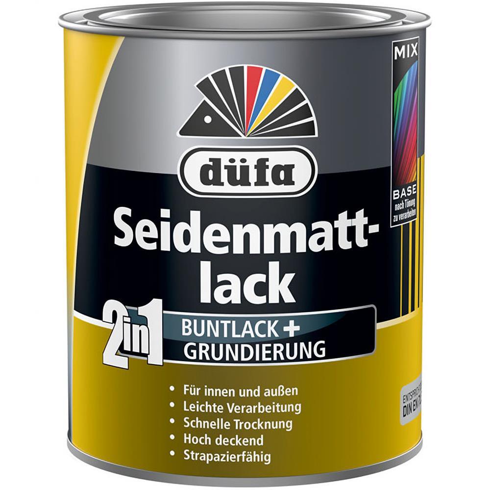 Düfa 2in1 Seidenmattlack RAL 9010 Reinweiß 2,5 L weiß matt Lack + Grundierung