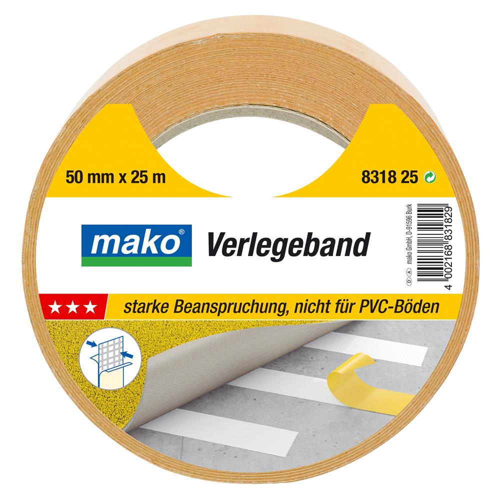 Mako Gewebe-Verlegeband, 50 mm x 10 m