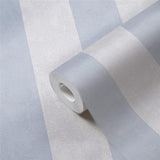 A.S. Création Streifentapete Hellblau Hellgrau Mustertapete Tapete mit breiten Streifen