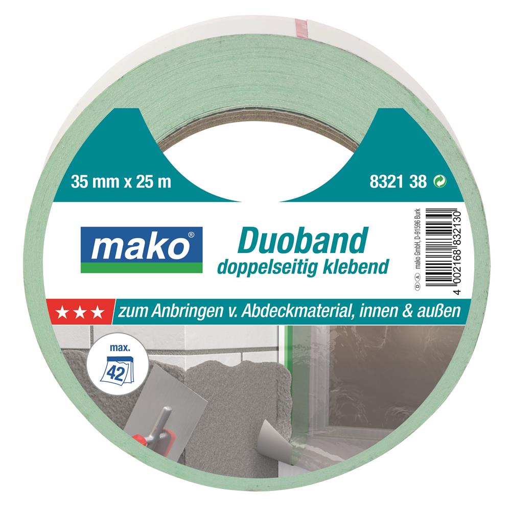 mako Duoklebeband für Putz- und Malerarbeiten 25 mm x 25 m