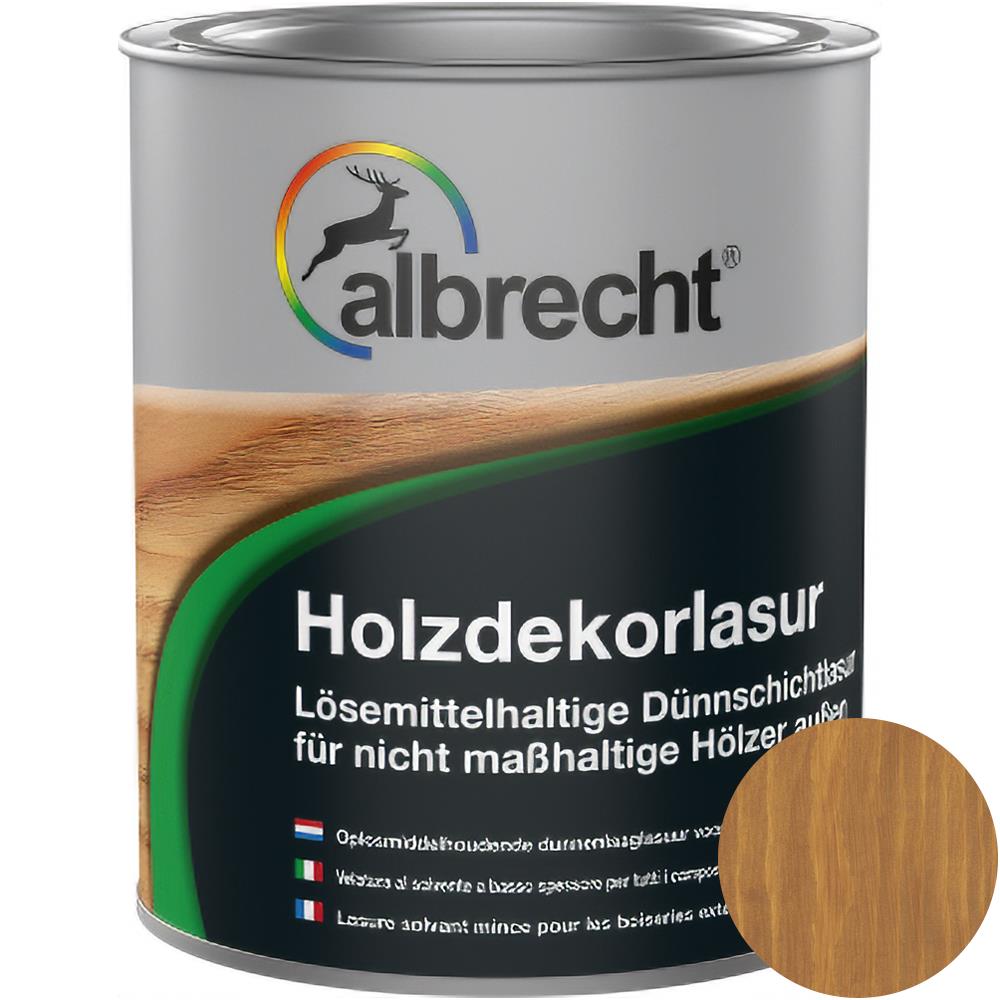Albrecht Holzdekorlasur eiche 750 ml Holzlasur Lasur