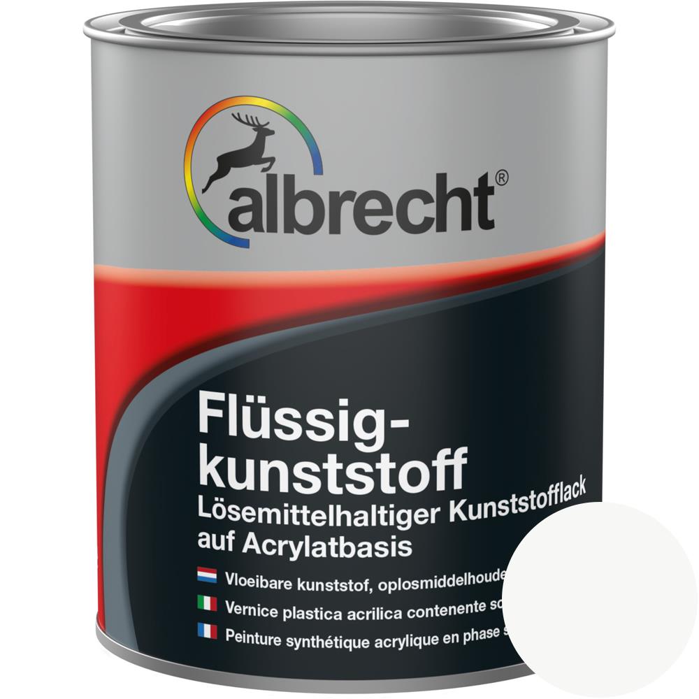 Albrecht Flüssigkunststoff Kunststoff Flüssig Bodenbeschichtung Weiß 750ml