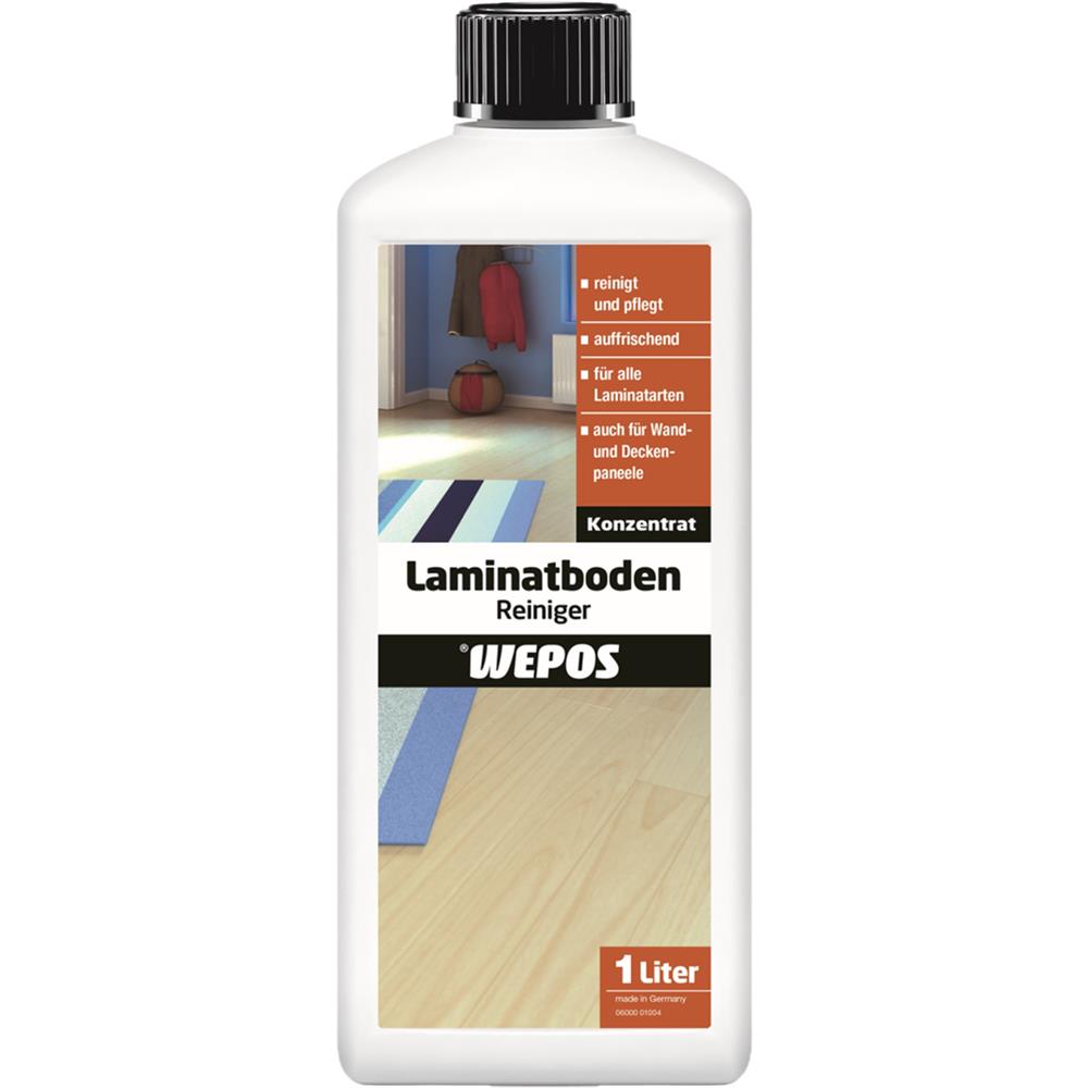 Wepos Laminatboden Reiniger 1 L - Reiniger für Laminat, Kork und Paneele