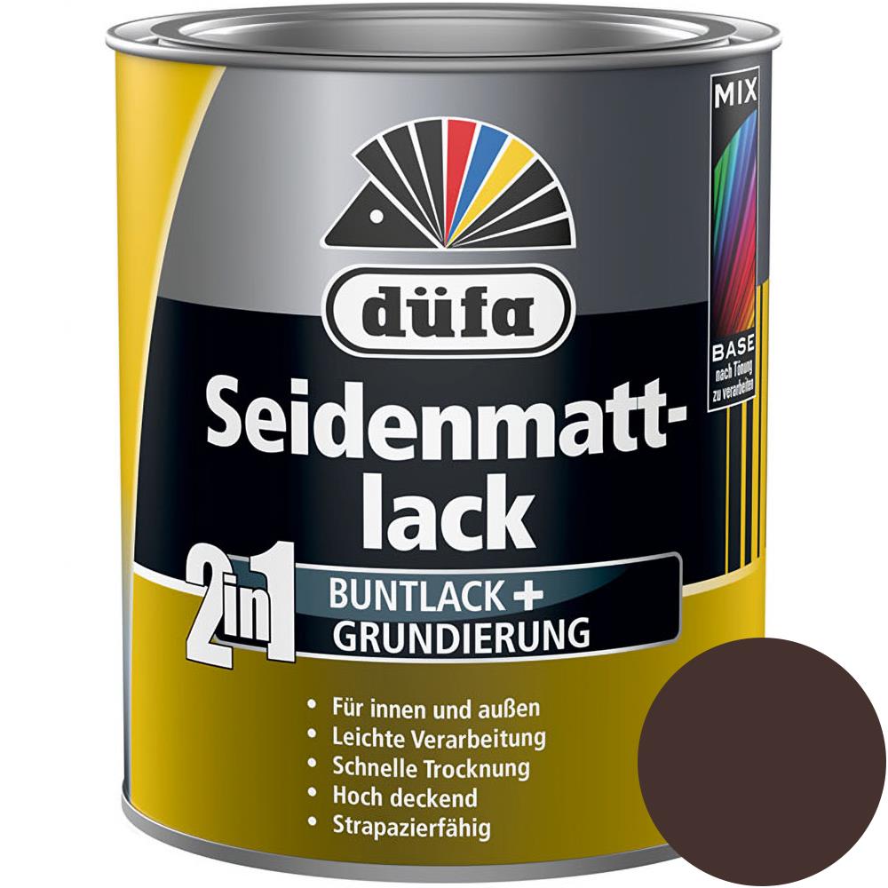 Düfa 2in1 Seidenmattlack RAL 8017 Schokoladenbraun 750 ml braun matt Lack + Grundierung