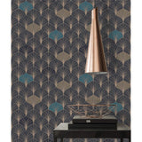 A.S. Création Mustertapete Pop Style grafische Tapete blau schwarz metallic