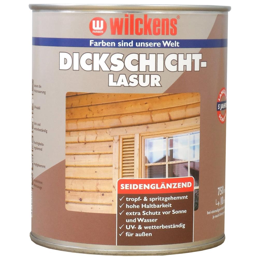 Wilckens Dickschichtlasur seidenglänzend, Teak, 750 ml