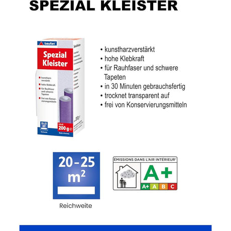 baufan Spezialkleister 200g Tapetenkleister mit hoher Klebkraft Kleister