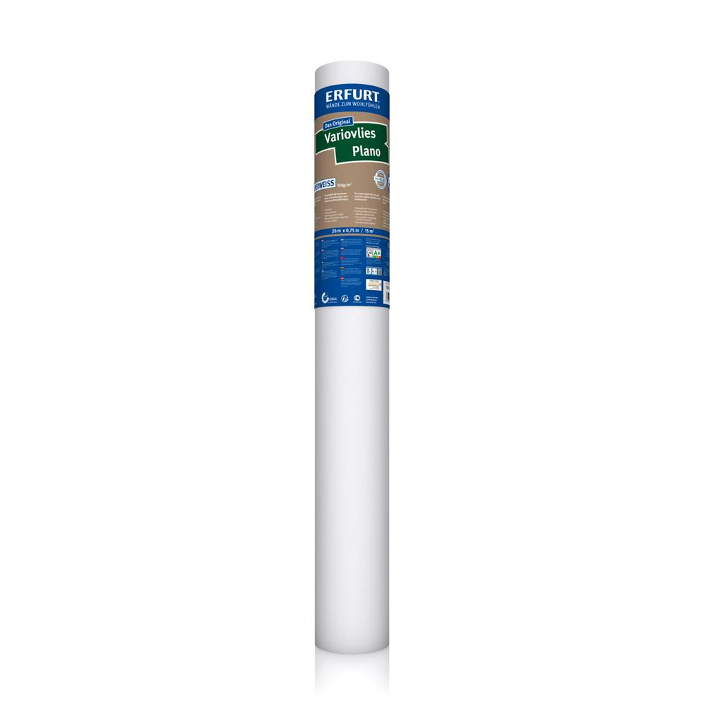 1 Rolle ERFURT Vliestapete Variovlies Plano Superweiß 20 m x 0,75 m, weiß