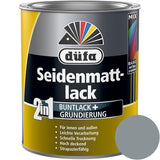 Düfa 2in1 Seidenmattlack RAL 7001 Silbergrau 750 ml grau matt Lack + Grundierung