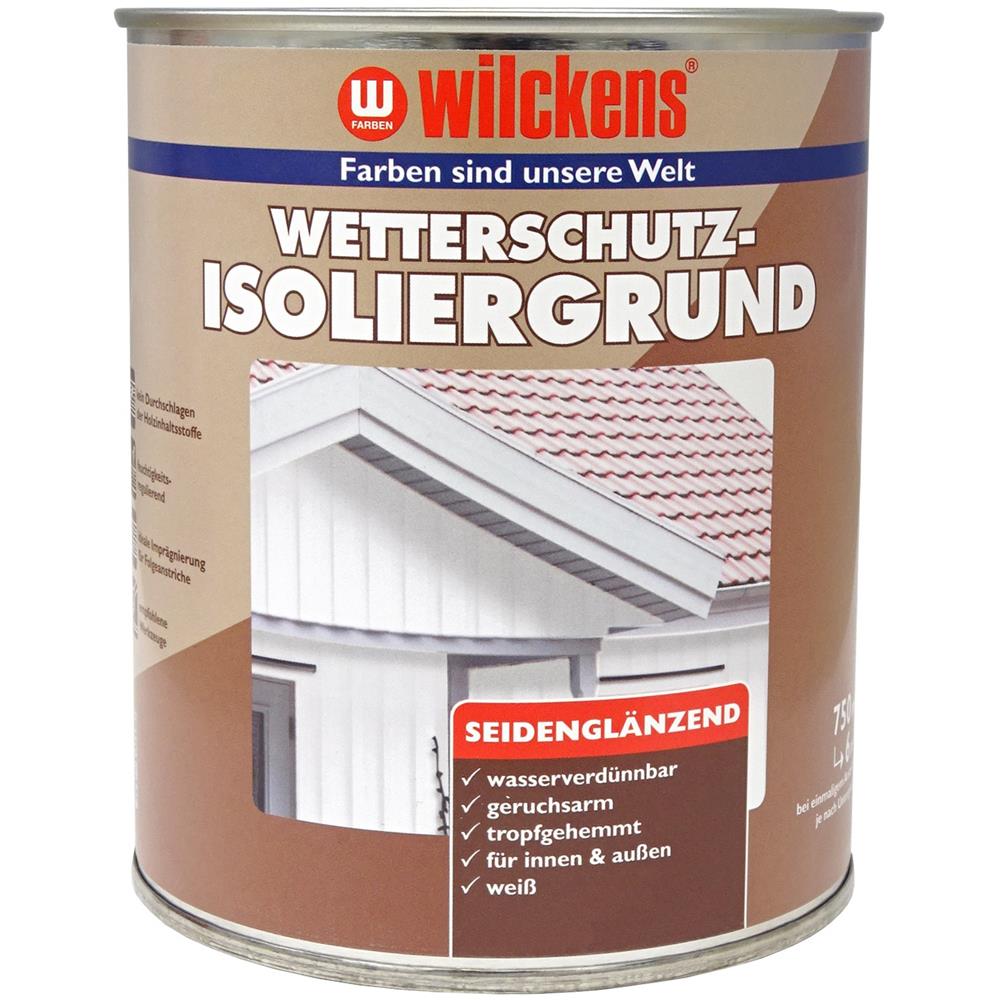 Wilckens Wetterschutz-Isoliergrund seidenglänzend, Weiß, 750 ml