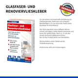 baufan Glasfaser- und Renoviervlieskleber 500 g Kleber für schwere Wandbeläge