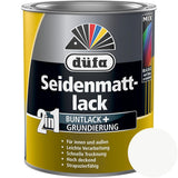 Düfa 2in1 Seidenmattlack RAL 9010 Reinweiß 750 ml weiß matt Lack + Grundierung