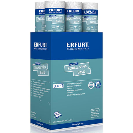 ERFURT STRUKTURVLIES BASIC 408 Vliestapete 10,05 x 0,53 m - 6 Rollen