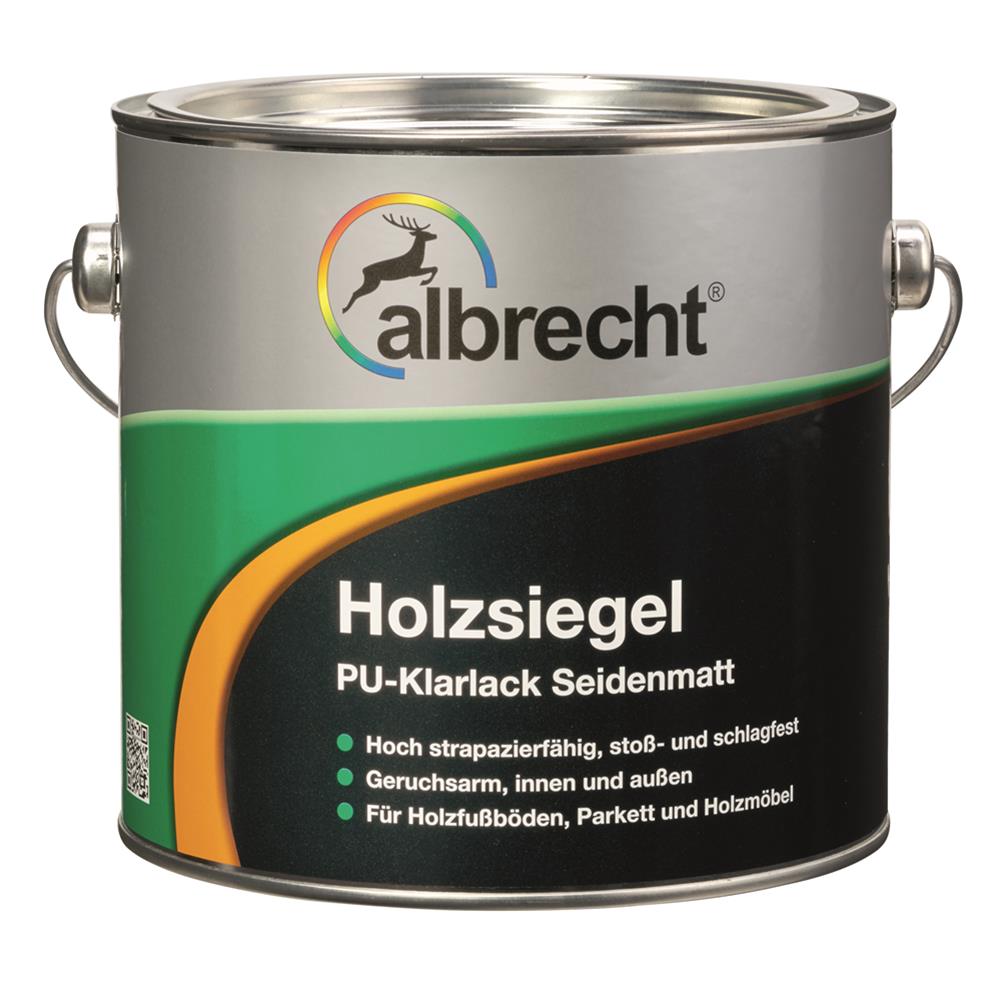 Albrecht Lack Holzlack Holzsiegel seidenmatt Holzschutz Farblos 2,5 L