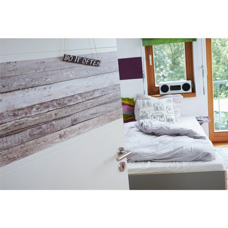 Livingwalls Klebefolie in Holzoptik beige braun Möbelfolie selbstklebende Tapete