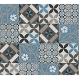 A.S. Création New Life Mosaik-Fliesentapete Blau Anthrazit Vliestapete