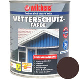 Wilckens Wetterschutzfarbe seidenglänzend, Schokoladenbraun (RAL 8017), 750 ml